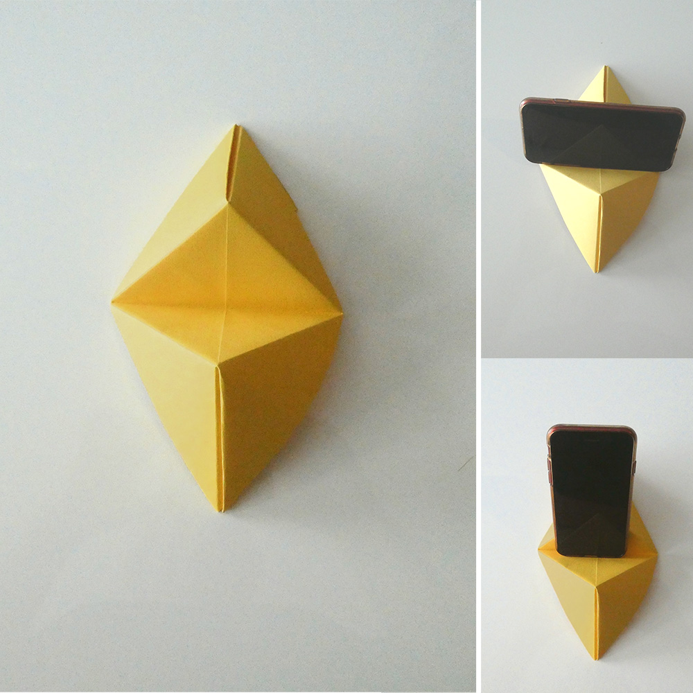 Réaliser un porte-téléphone en origami