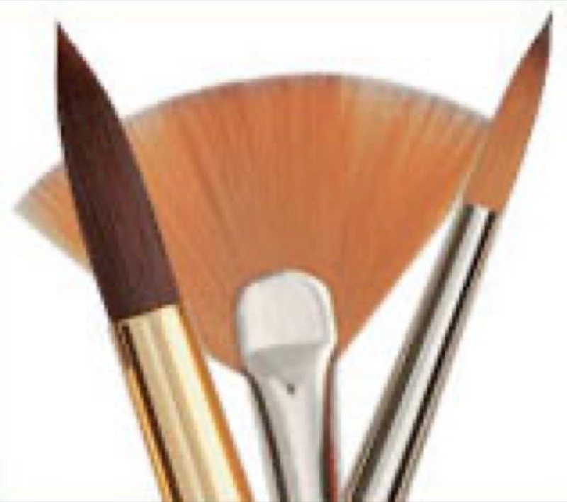 Luxe Pinceaux avec spatule et éponge - convient pour peinture acrylique,  peinture à