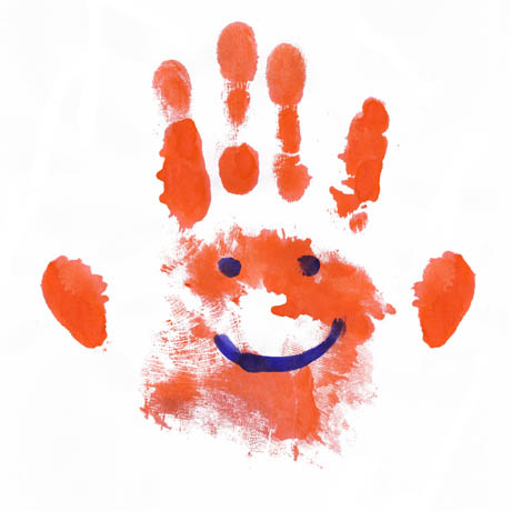Pédagogie Montessori : activité peinture au doigt