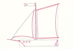 comment dessiner un catamaran