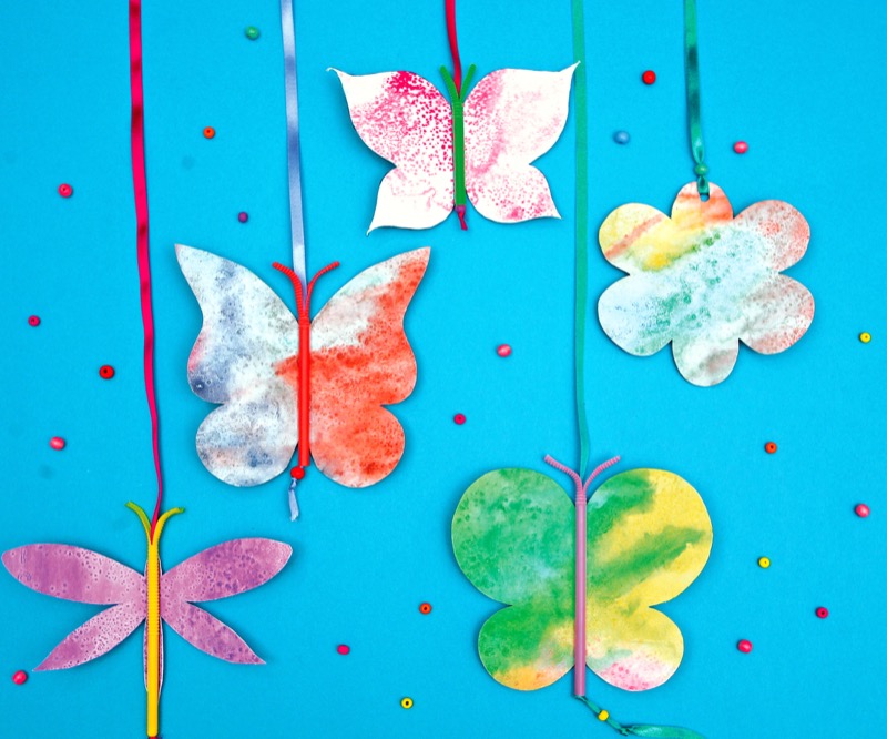 CATZUM 40 Pièces Kit en Bois, Activité Manuelle Papillon et Fleur, Kit Bricolage, Anniversaire 3-12 Ans, Kits de Loisirs Création, de Peinture pour