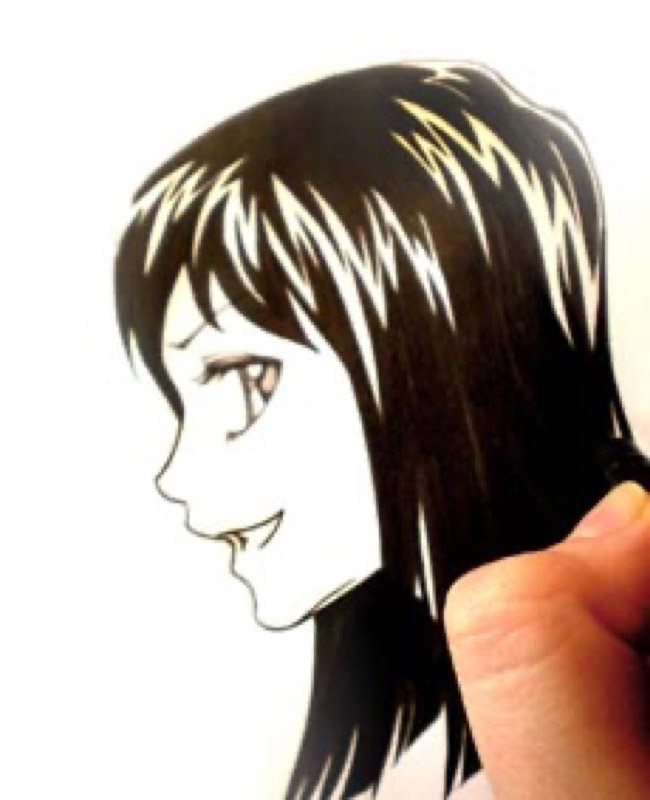 Liner Bertine - Comment déssiner et coloriser un personnage manga aux  cheveux longs et noirs ?