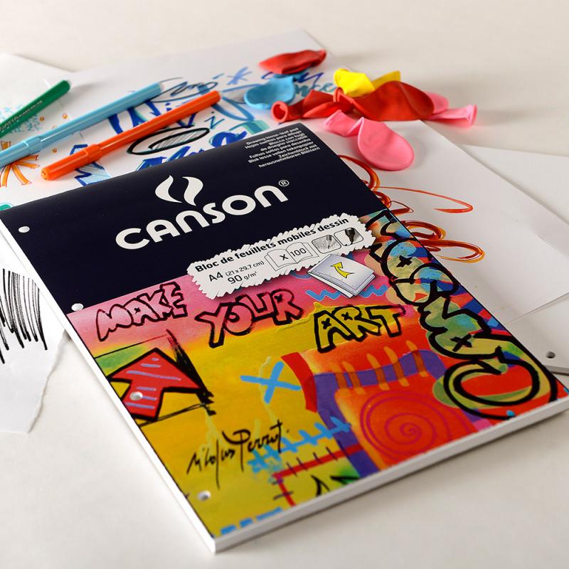 Bloc papier dessin A2 - Canson - Enfants - 90g
