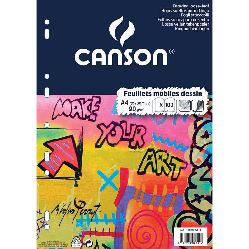 Lot De 3 Blocs Dessin A4 Uni Blanc – 120g, 25 Feuilles, Perforées 9 Trous, Fabriqué En France - 10