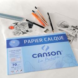 Pochette CANSON 12 feuilles de papier à dessin blanc C à Grain A4 180g :  Chez Rentreediscount Fournitures scolaires